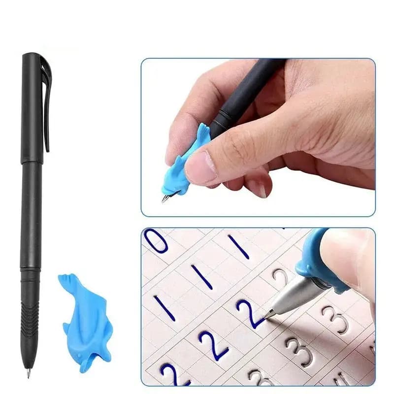 (Set Of 4) Sank Magic Book + Magic Pen Practice Copybook For Montessori Kids Handwriting Calligraphy