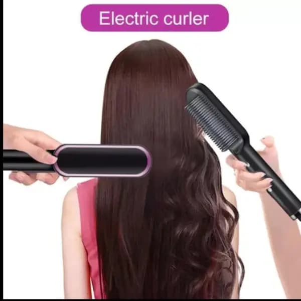 Hair Straightener Heating Comb For Wigs Curling Iron Dual-Use Straightening Brush Multifunctional Hair Curler Styler Tools