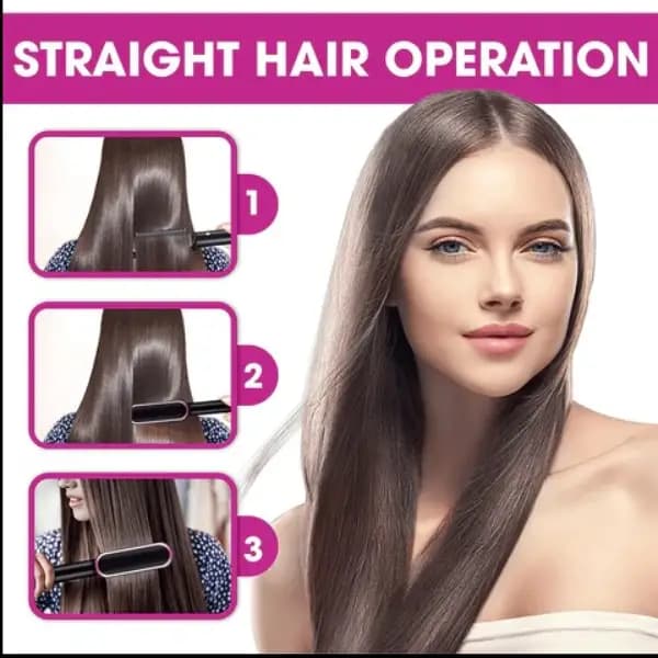 Hair Straightener Heating Comb For Wigs Curling Iron Dual-Use Straightening Brush Multifunctional Hair Curler Styler Tools