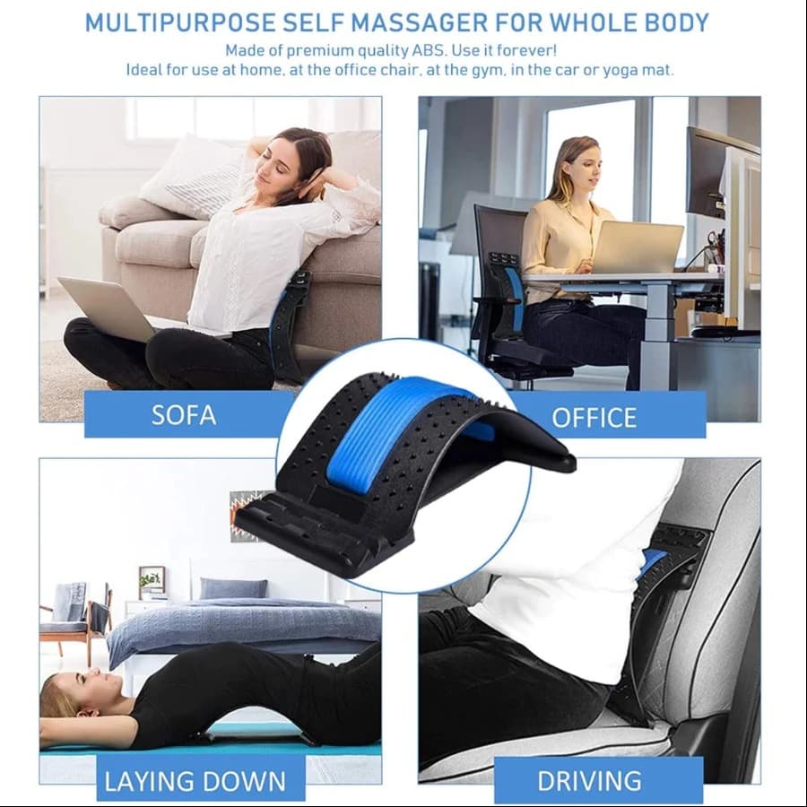 Magic Back Stretcher Lumbar Support Device For Upper And Lower Back Pain Relief